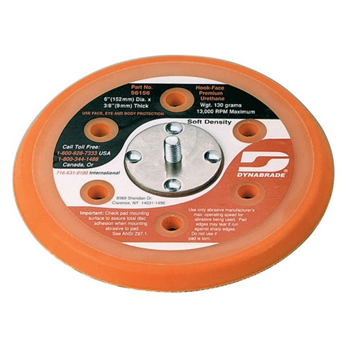 6" (152 mm) Dia. Vacuum Disc Pad, Hook-Face, Short Nap