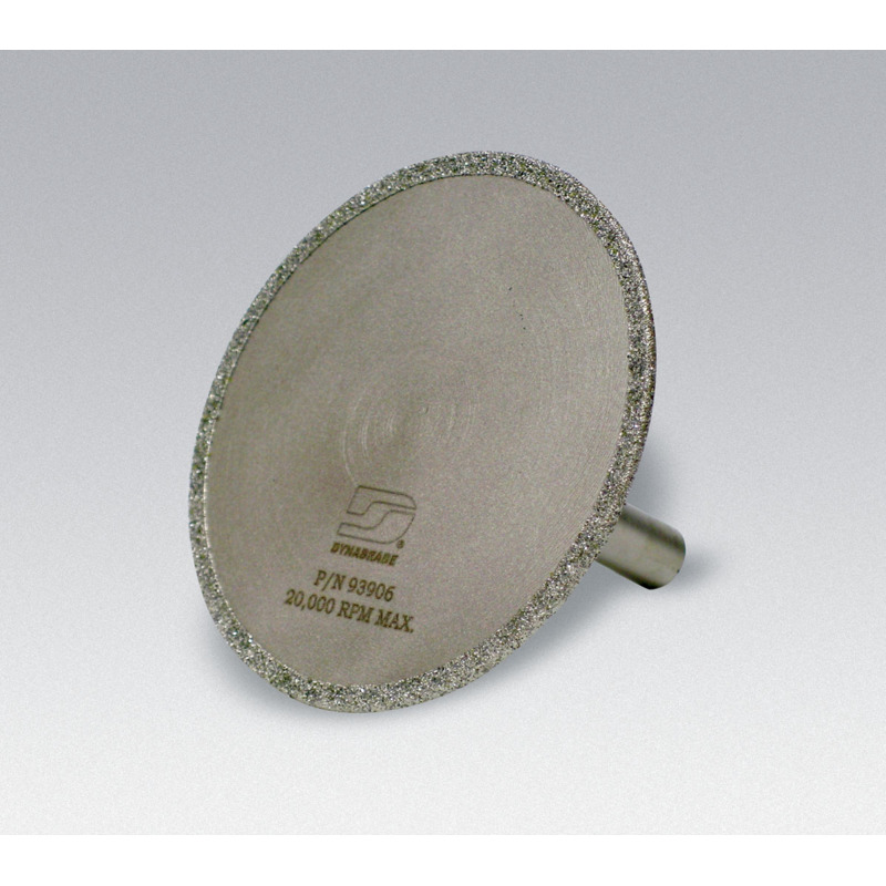 3" (76 mm) Dia. Continuous Rim Diamond Mounted Cut-Off Wheel