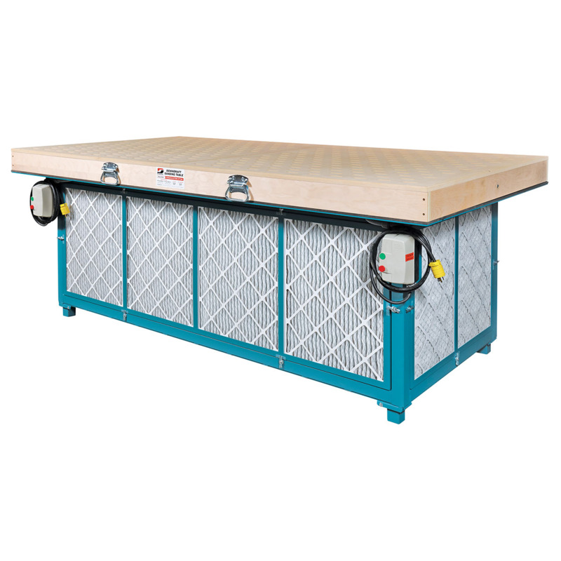 48" (122 cm) W x 96" (422 cm) L Downdraft Sanding Table
