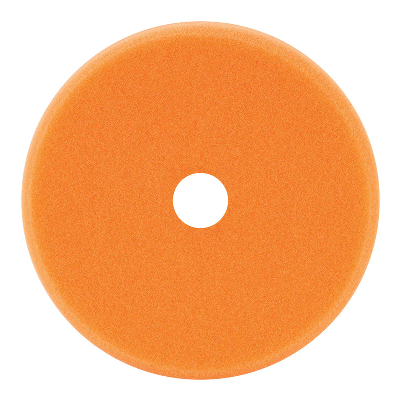 6-1/2" Dynacut Orange Foam Flat Face Polishing Pad, Hook and Loop