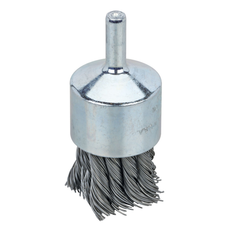 Knot Wire End Brush 1-1/8" (29 mm) Dia. x .014 x 7/8" Steel