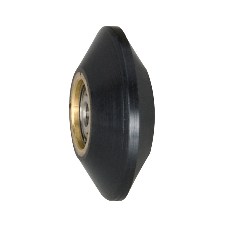 Contact Wheel Ass'y, 1" Dia. x 3/8" W x 3/8" I.D., V-Shaped Face, 90 Duro Rubber