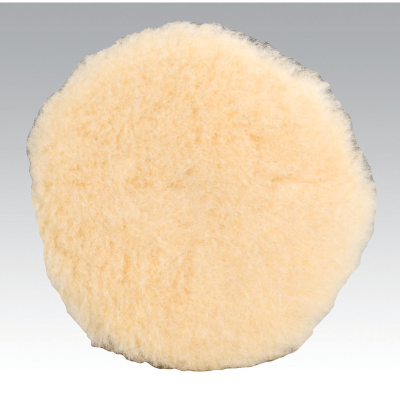 5" (127 mm) Dia. Polishing Pad, Natural Sheepskin Wool